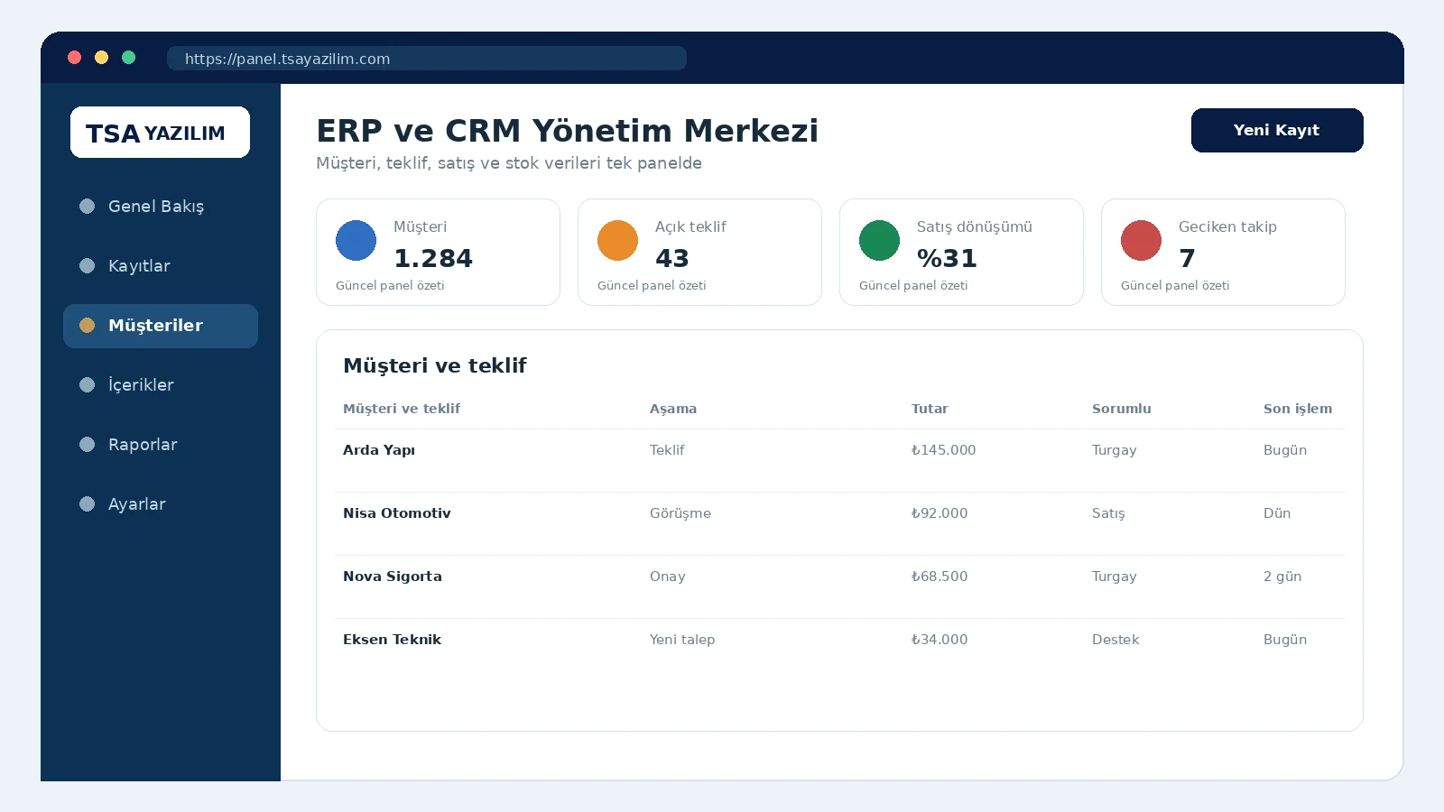 ERP ve CRM Çözümleri